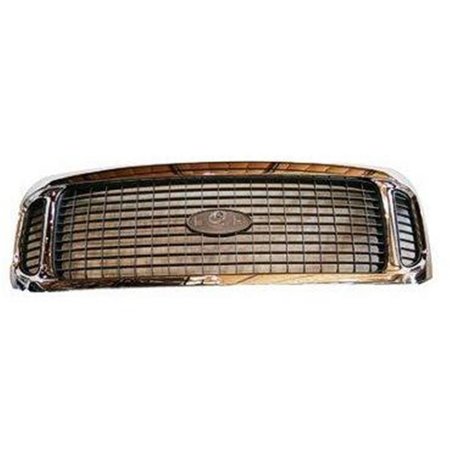 GEARED2GOLF Grille for 2002-2004 Ford Excursion, Chrome & Charcoal GE1828900